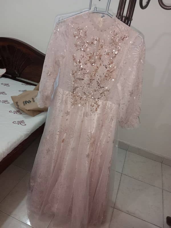 Full length beautiful Net gown 4