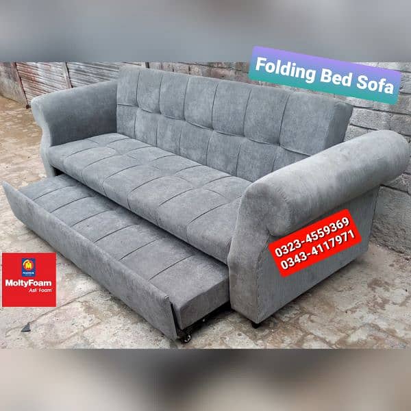 Molty double bed sofa cum bed/dining table/stool/Lshape sofa/chair 2