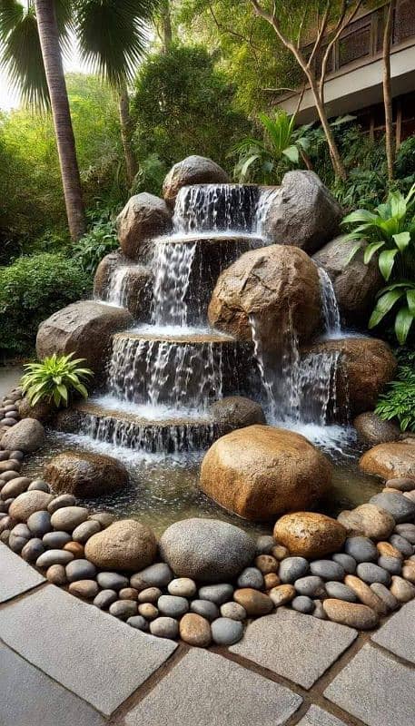 outdoor waterfalls in fountain 0