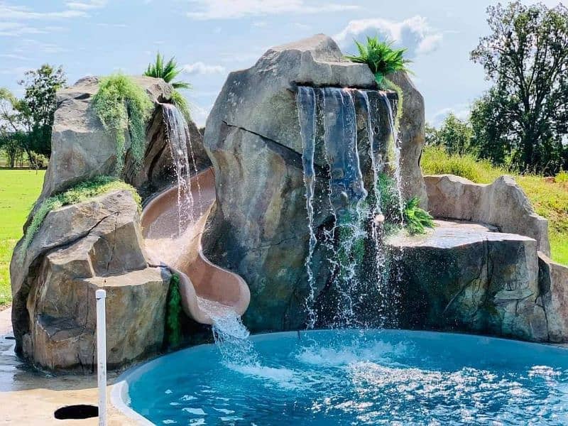 outdoor waterfalls in fountain 1