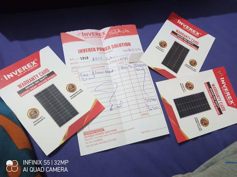 3 Inverex Solar Panels 175watts with solar panels Stand L3 6