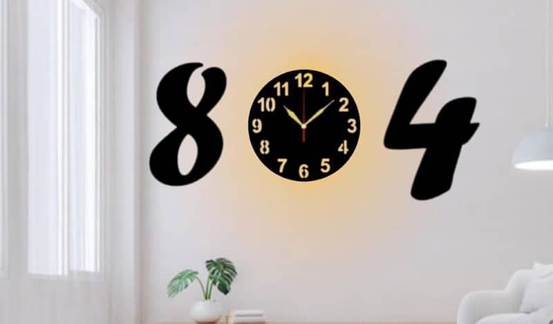 804 Calligraphy Analogue Wall Clock 0