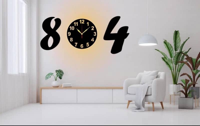 804 Calligraphy Analogue Wall Clock 1