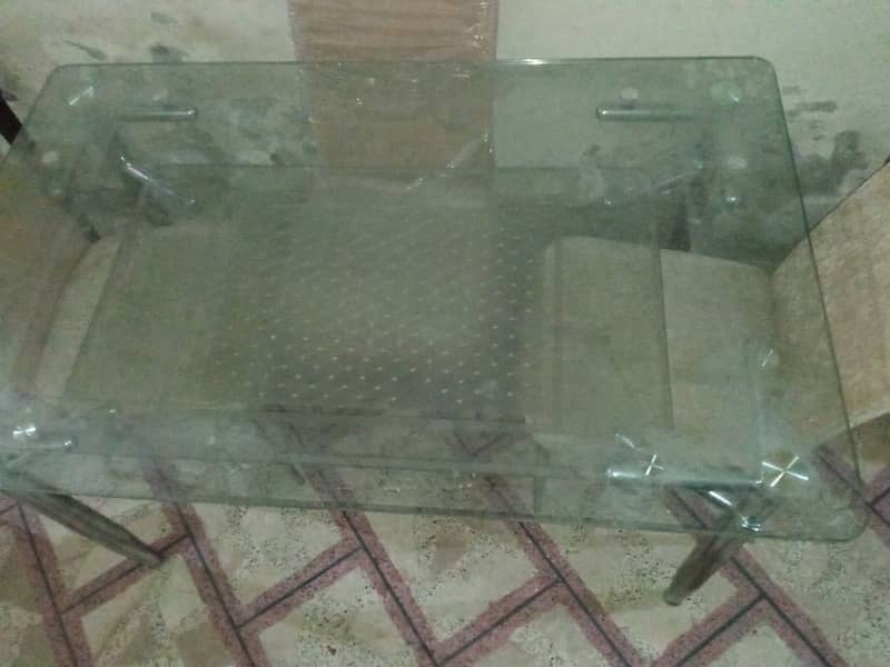 Glass Dining Table(10 mm) with four Chairs 2