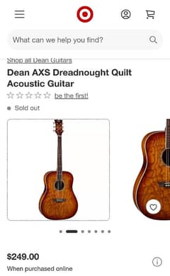 DEAN Acoustic Guitar full Jumbo Size Free free free free. . . .