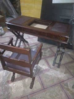 Wood Executive office Table with Chair