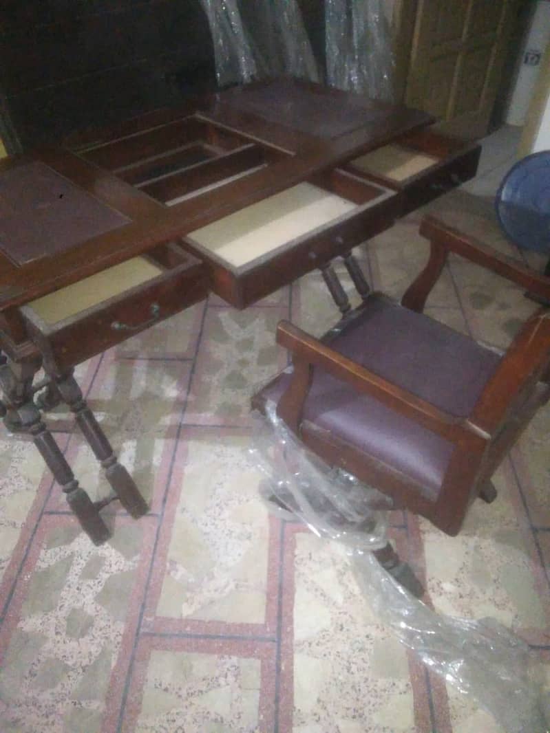 Wood Executive office Table with Chair 1