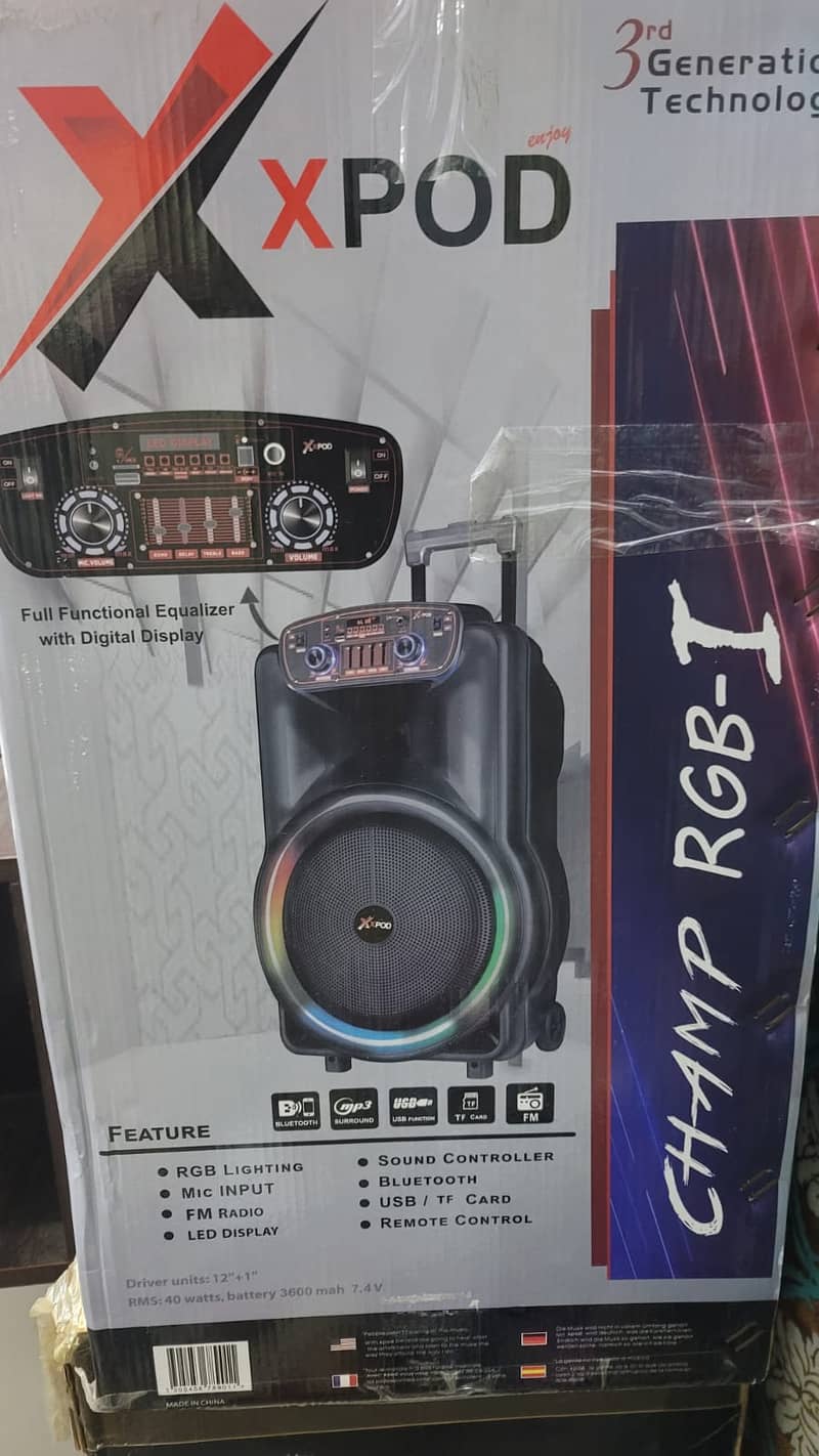 For Sale XPOD RGB RAINBOW PARTY SPEAKER urgeny sale 0