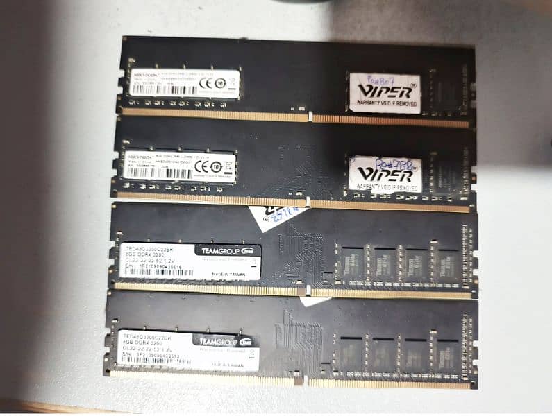 8GB RAM DDR4 4 Pack with checking Warranty 0