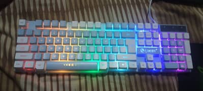 RGB semi mechanical keyboard, RGB mouse with razers mouse-pad