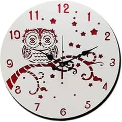 owl analogue wall clock