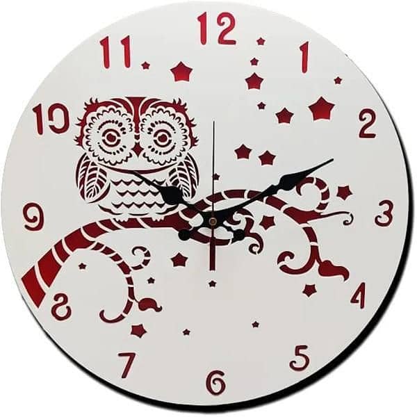 owl analogue wall clock 0