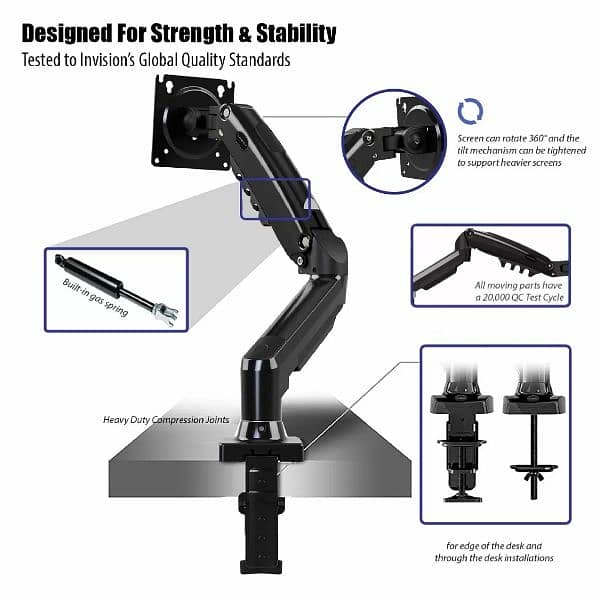 Invision MX150 PC Monitor Arm (17-27 Inch Screen) 2