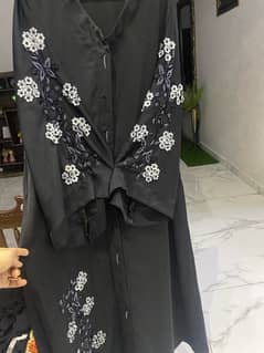 cutwork abaya with dupata