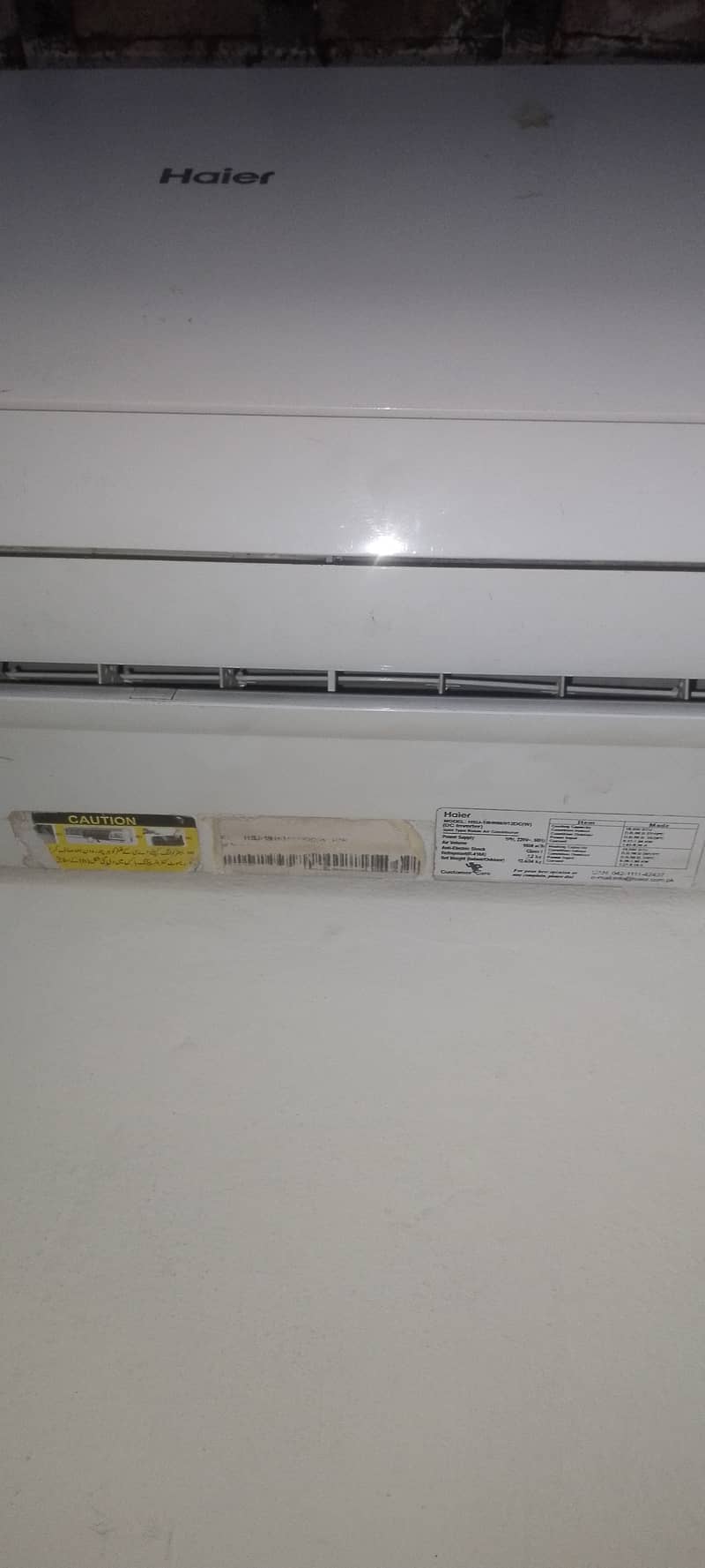 Haier 1.5 Ton Split Inverter AC for sale Very good Condition. (R-410A) 12