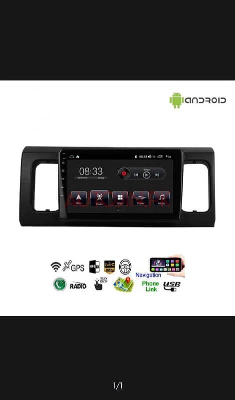 Alto android panel with back camera with all accessories and dash mat 1