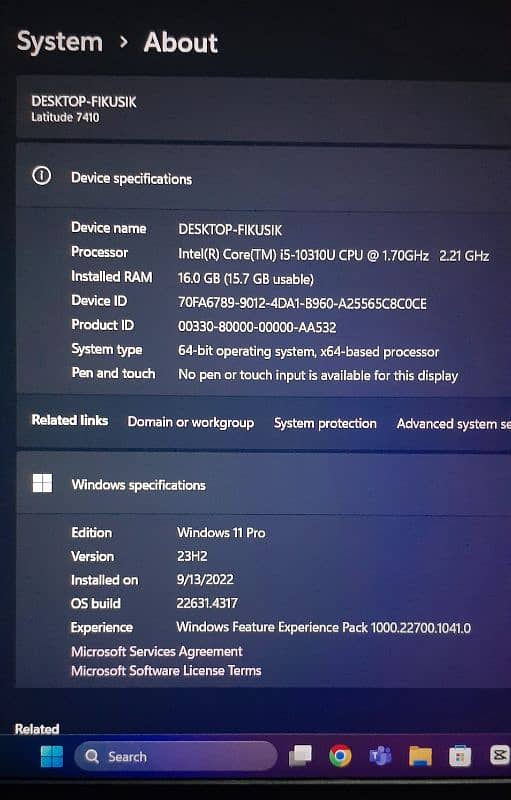 Dell latitude 7410 i5 10gen 4