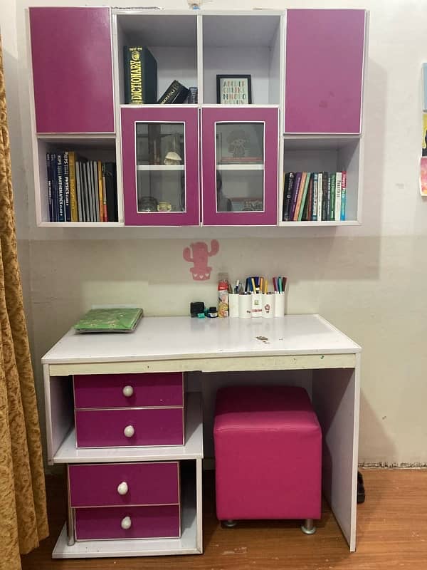 Study table with book shelf 1