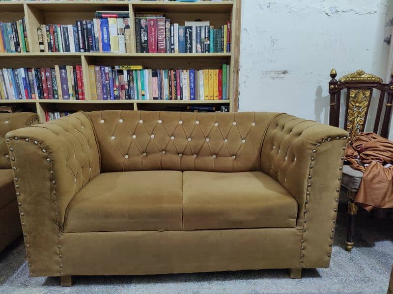 6 seater sofa with velvet poshish 2