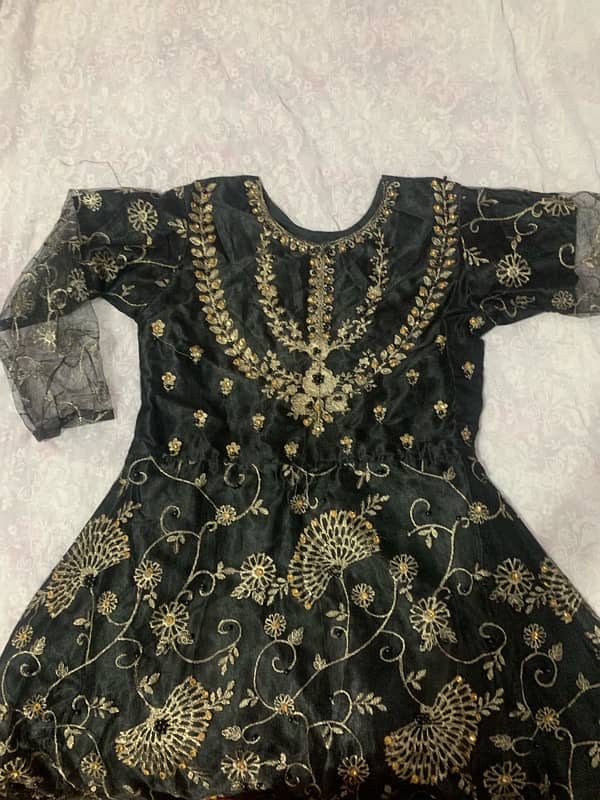 frock ,Maxi, Mehndi dress Rangraza Brand/ Black Maxi 10