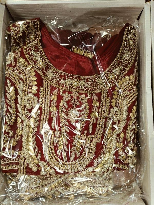 Bridal lehnga for sale untouch color is mehroon 0