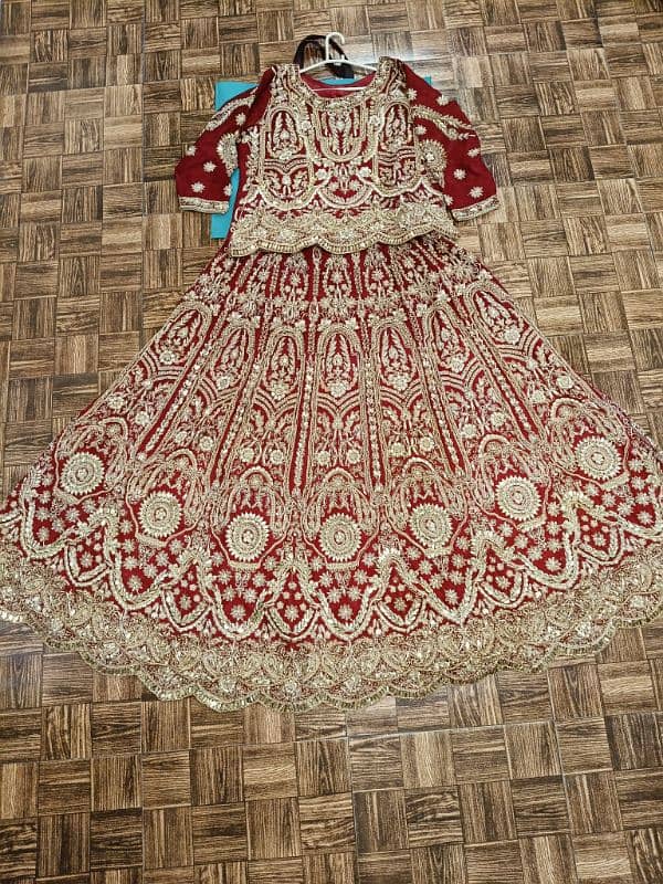 Bridal lehnga for sale untouch color is mehroon 6