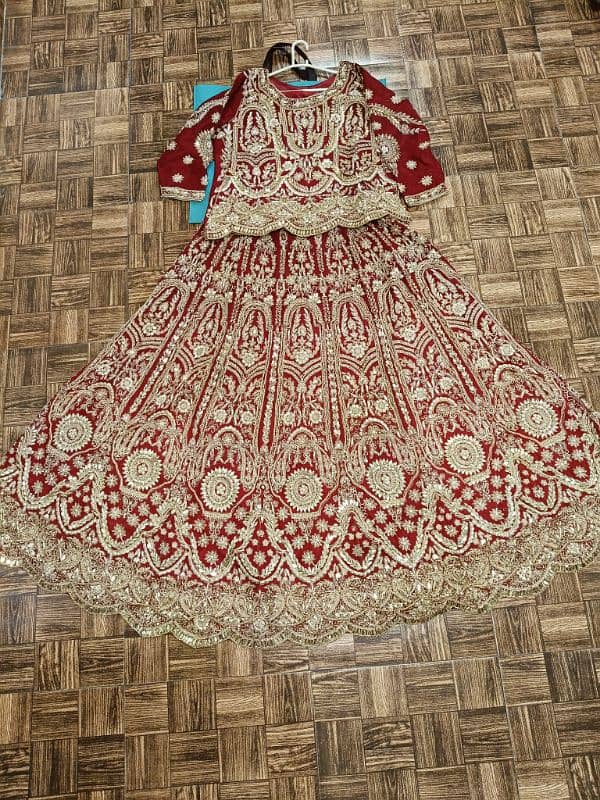 Bridal lehnga for sale untouch color is mehroon 8