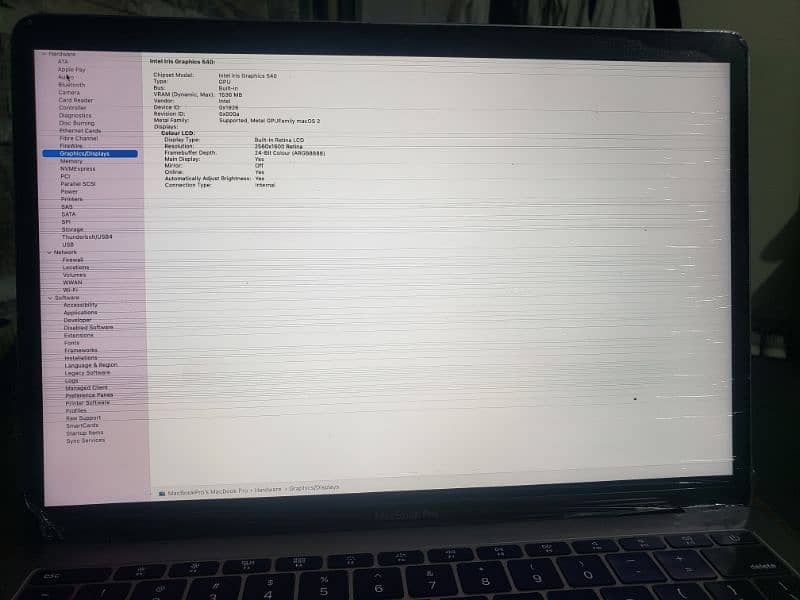 Apple Macbook Pro 2016 8GB Ram 256GB SSD 12