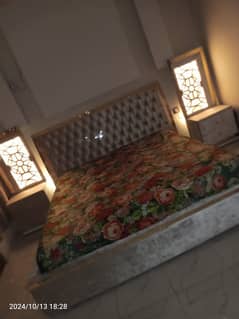 KING SIZE DOUBLE BED & 2 SIDE TABLES FREE HOME DELIVERY