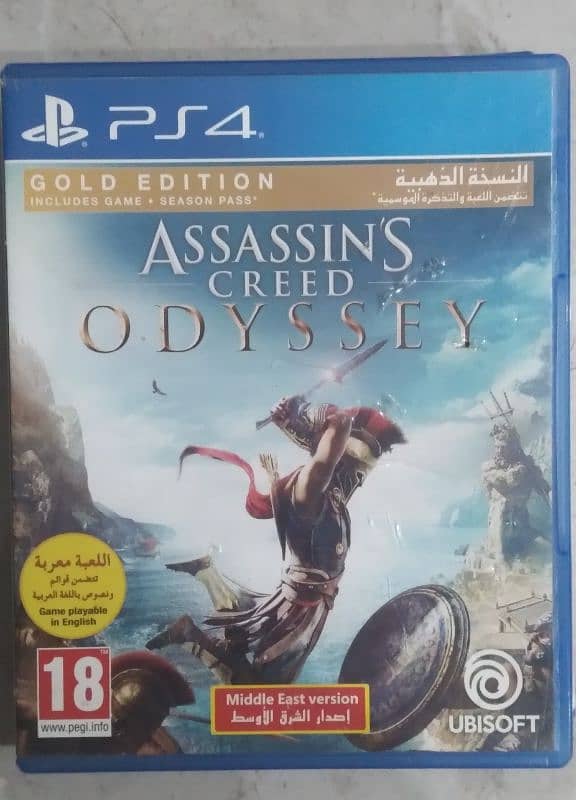 Assassin's Creed Odyssey GOLD edition + TT Isle of Man PS4 games disc 1