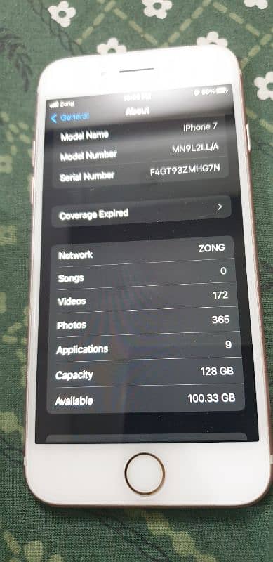 iphone 7 128GB pta Approved 0