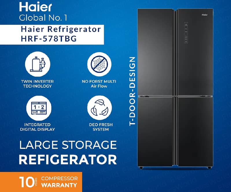 Brand New Haier 4 door refrigerator for sell HRF-578TBG 5