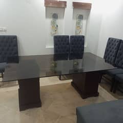 12mm glass dining table