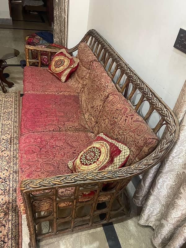 Can Wood Sofa With Extra Chairs 4