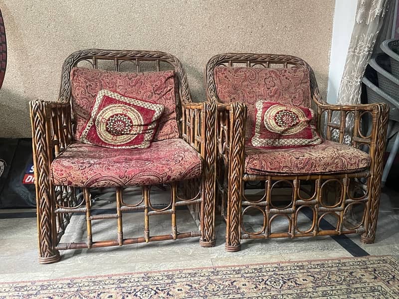 Can Wood Sofa With Extra Chairs 6