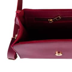 bag x blaze maroon pu leather handbag