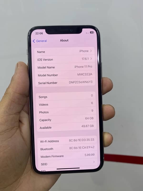 Iphone 11 Pro 64Gb approved 6