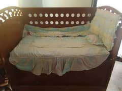 wooden baby cot