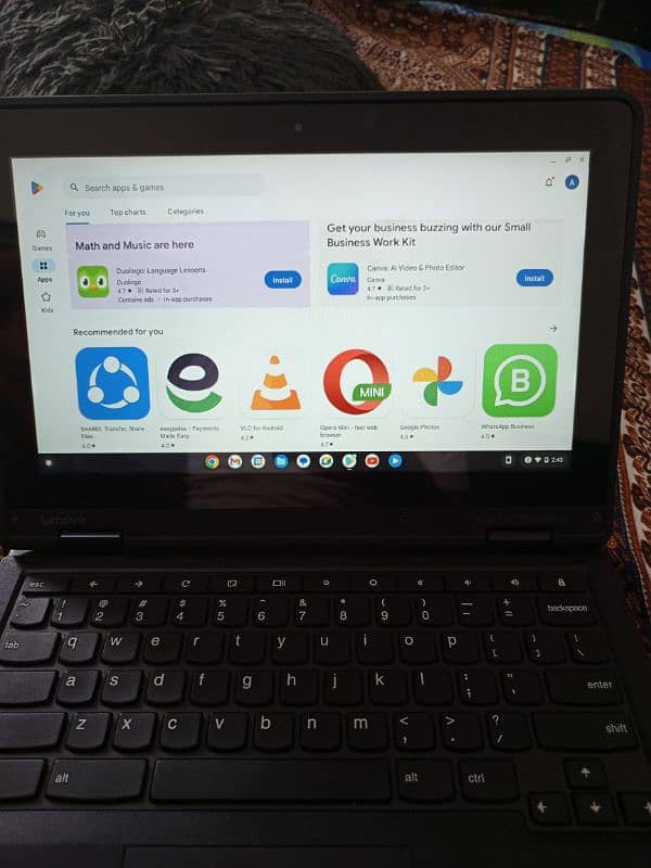 Touch and type Chromebook lenevo yoga 11e 2