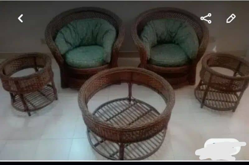 cane wood sofa chairs 1