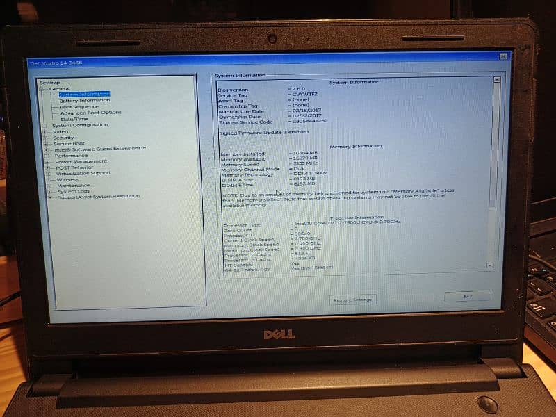 Dell core i7 7th gen, 16GB RAM, 128SSD, 500GB hdd 1