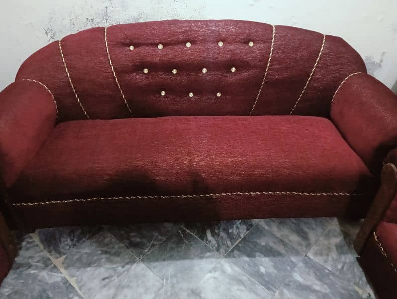 6 Seater Maroon Sofa for sale. 2