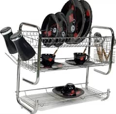 Stainless Steel 3 layer G shape Dish Rack Plate