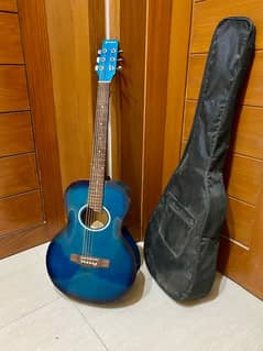 Blue acoustic guitar