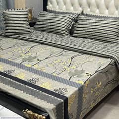 7 Pcs Cotton Salonica Printed Comfertor Set