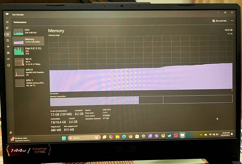 ASUS Tuf F15  i7 RTX 3050ti (Fx506HE) 8