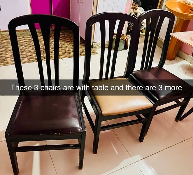 Furniture, table, chairs, trolly etc 1