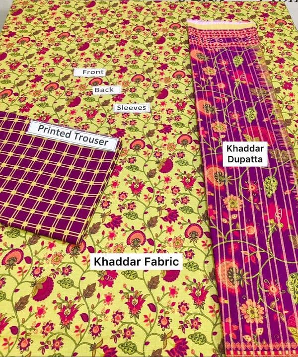 •  Fabric: Khaddar • 1