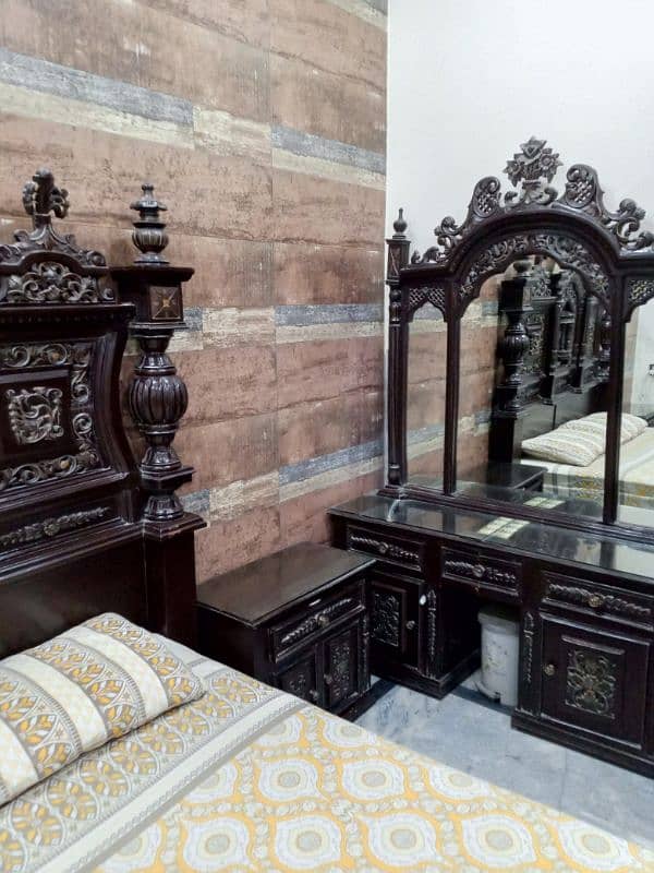 Bed Set, Chaniouti Bed, Room Bed, Dressing (03219669838). Wood Bed 2