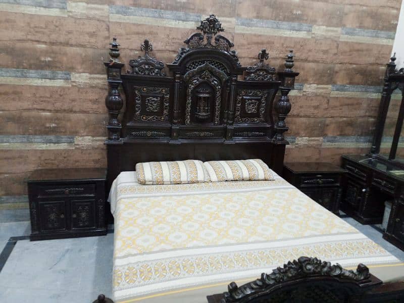 Bed Set, Chaniouti Bed, Room Bed, Dressing (03219669838). Wood Bed 4